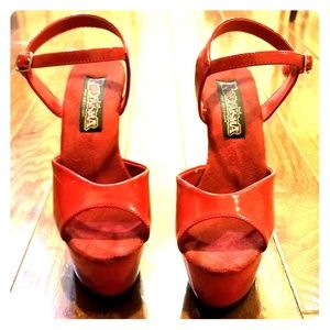 Red Platform Heels